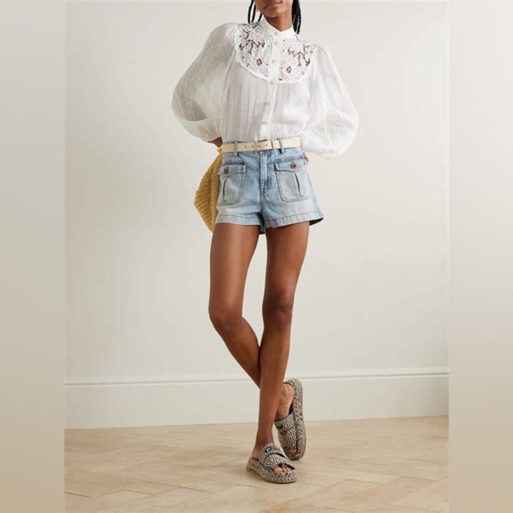 Zimmermann Light Blue Jean Shorts Sz AU0